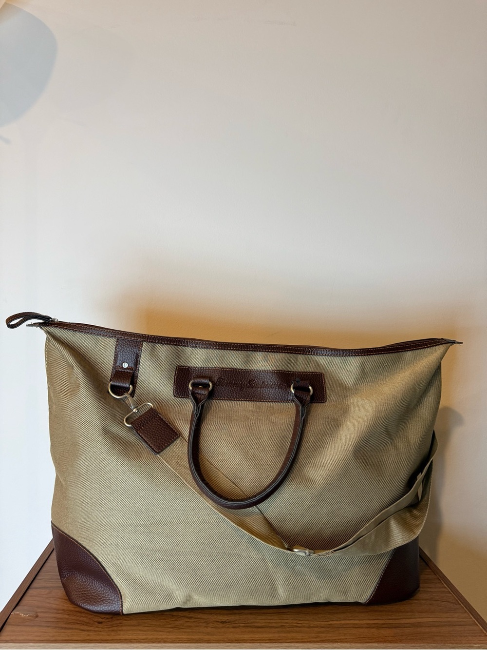 Tommy Bahama Canvas Weekender Duffel Travel Tote Bag